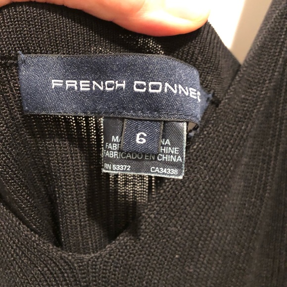 French connection black sexy dress size 6 - Picture 3 of 8